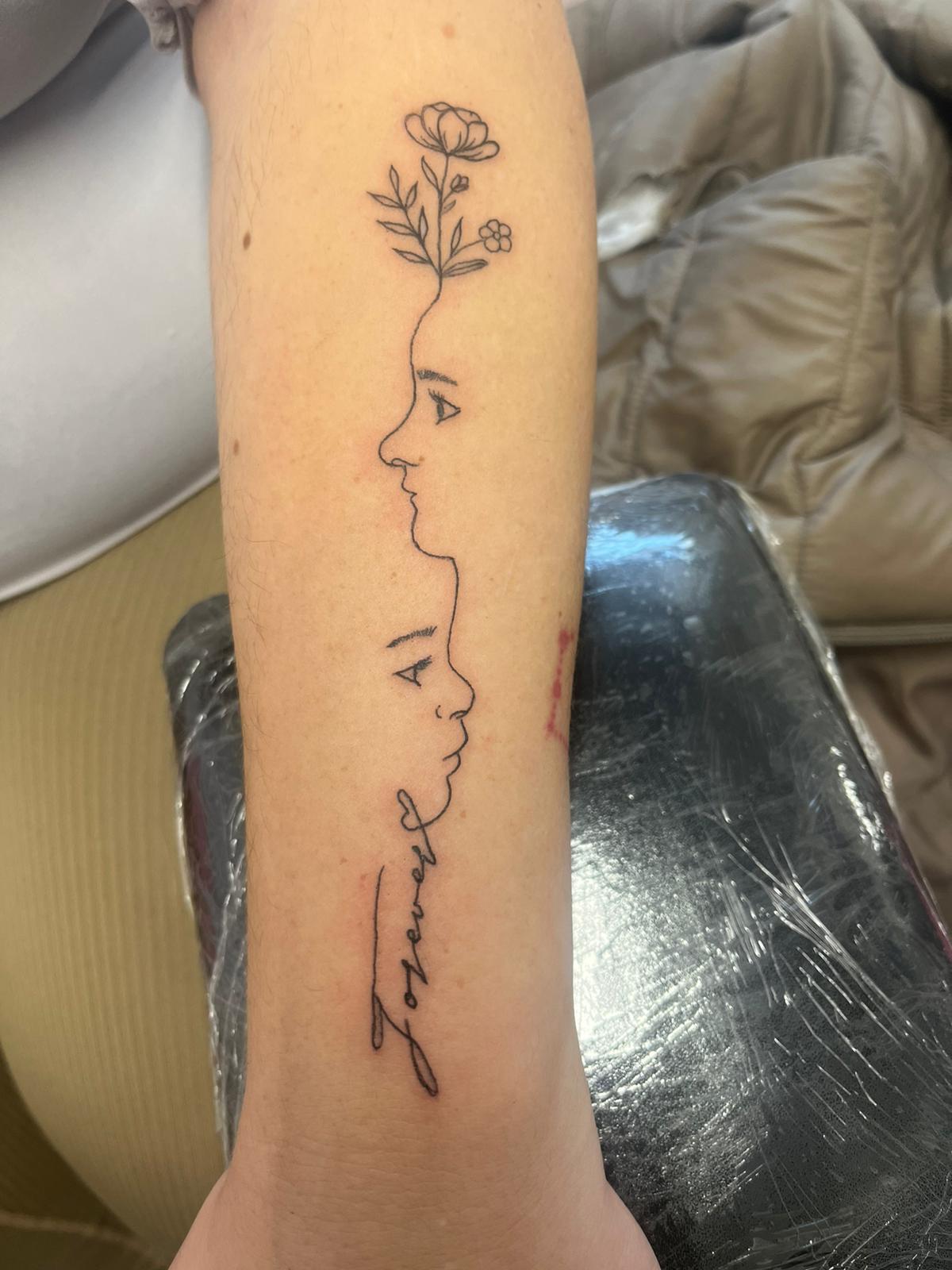 Minimalist script fine line tattoo Southport Ink By LOLO